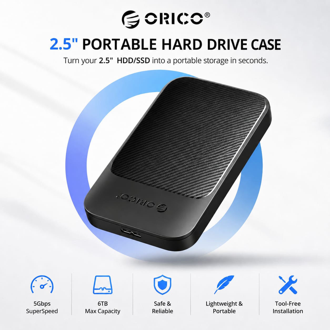 ORICO HDD CASE 2.5 INCH 2020U3-V1 3.0 NEW MODEL